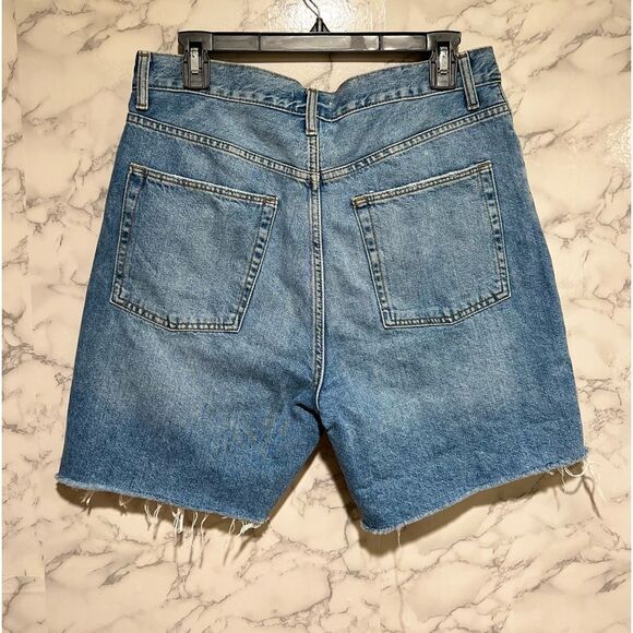 Lovers + Friends Devon High Waist Denim Cutoff Shorts in Islandia - Picture 7 of 12